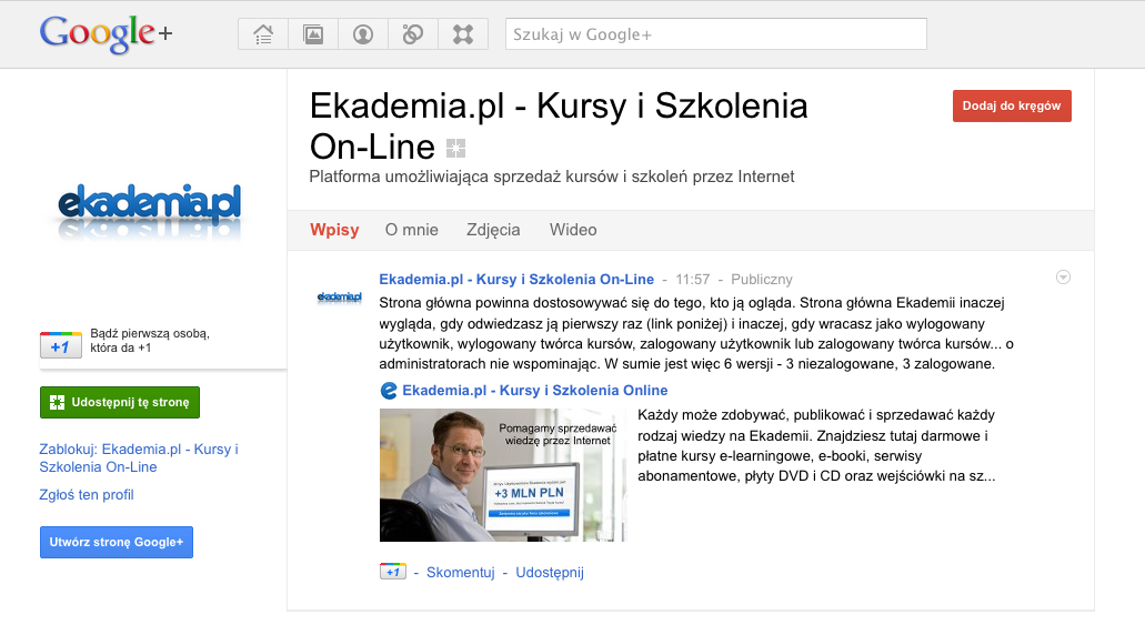 Ekademia Google+